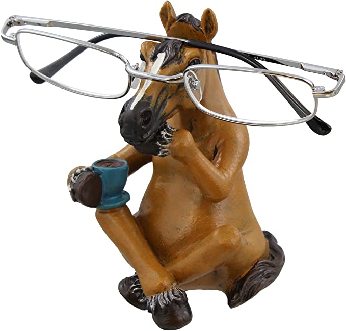 Sitting Horse Eyeglasses Holder Stand