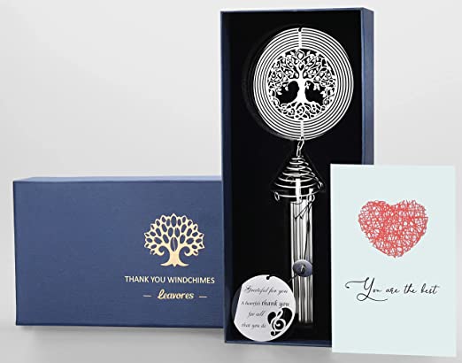 Thank You Wind Chimes with Tree of Life
