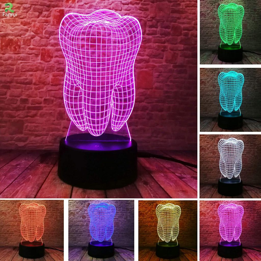 Tooth 3D Table Lamp