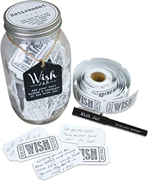 Top Shelf Retirement Wish Jar With 100 Tickets
