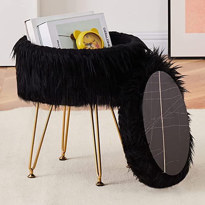 Vanity Stool Chair with Storage