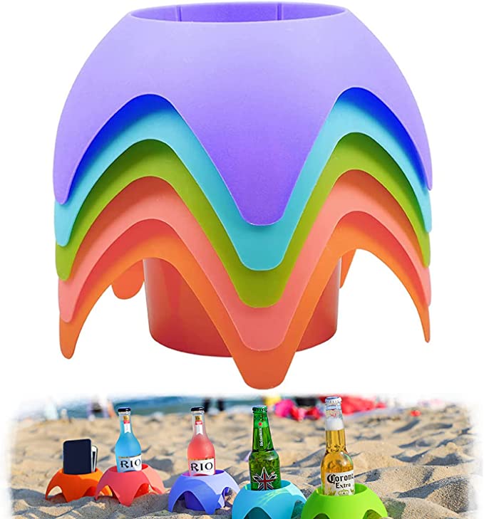 Beach Accessories for Vacation, Beach Gear Beach Cup Holders Beach Supplies Beach Trip Must-Haves gift ideas for beach lovers