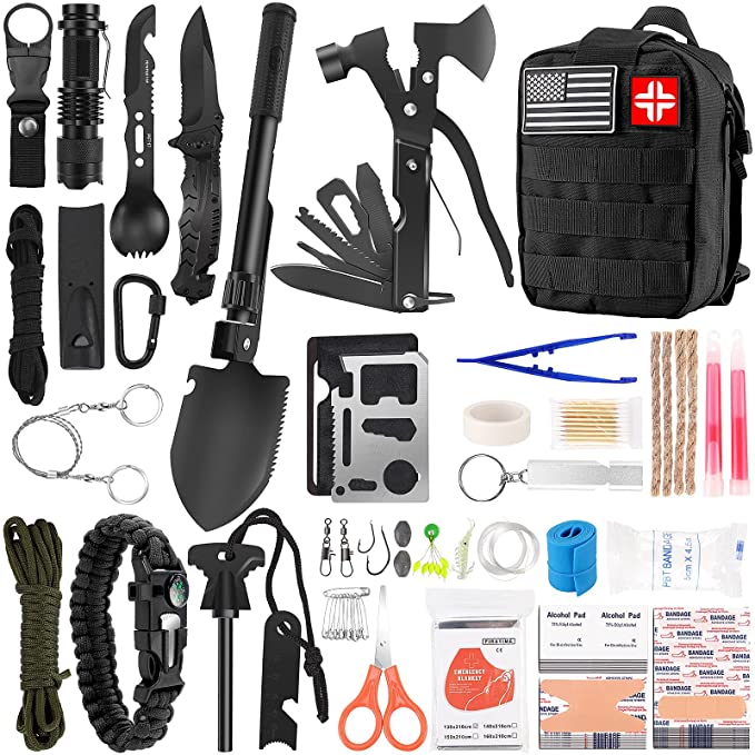 Emergency Survival Kit and First Aid Kit