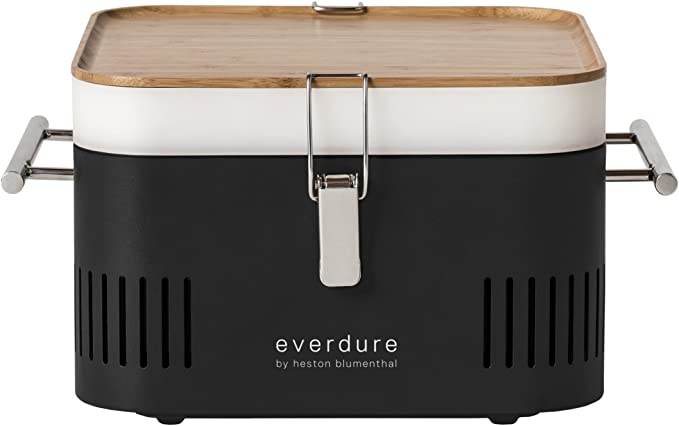 Everdure CUBE Portable Charcoal Grill, Tabletop BBQ, Perfect Tailgate, Beach, Patio, or Camping Grill