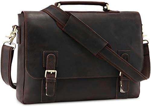 Men's Leather Satchel Briefcase