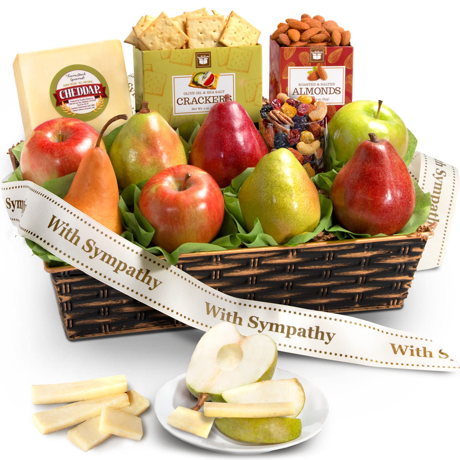Sympathy Basket with Cheese and Nuts