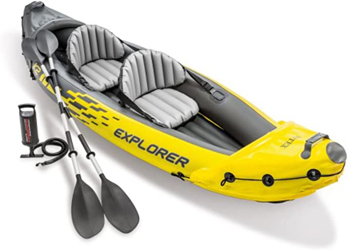 2-Person Inflatable Kayak Set with Aluminum Oars