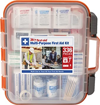  336 Piece First Aid Kit, Plastic Case 