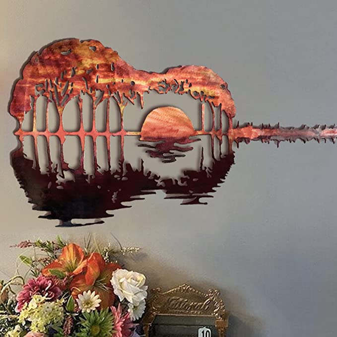 Guitar Metal Wall Art Decor