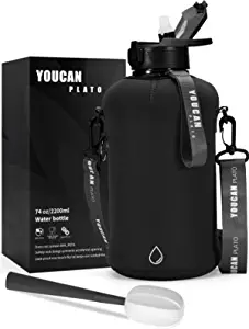 Gym Water Bottle with Straw