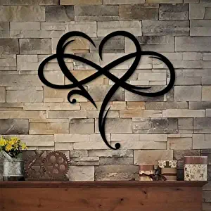 Infinity Heart Metal Wall Decor