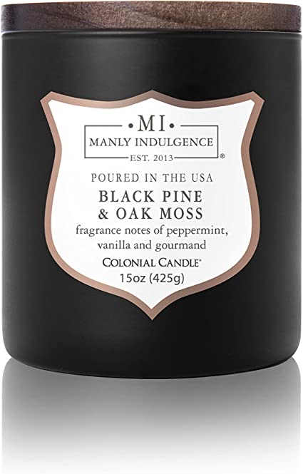 Manly Indulgence Black Pine & Oak Moss Scented Jar Candle