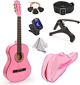 Pink Wood Guitar for Kids