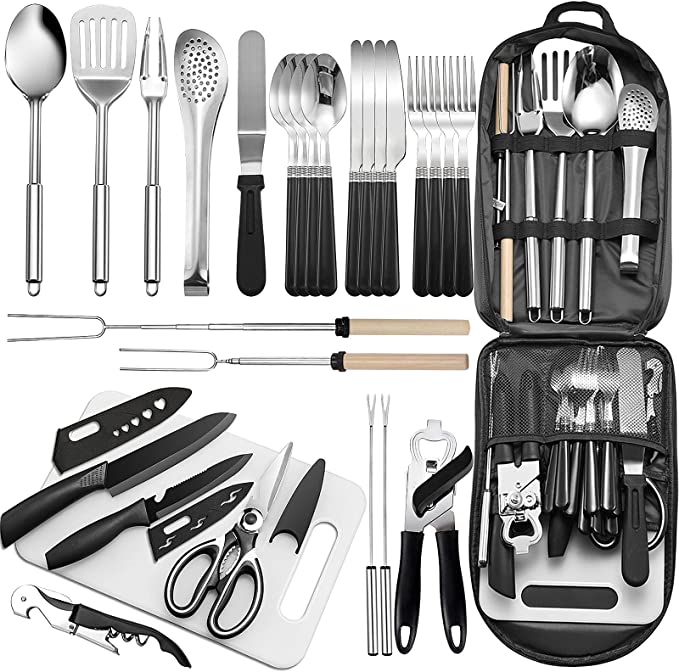 Portable Camping Kitchen Utensil Set Gift Ideas for Campers