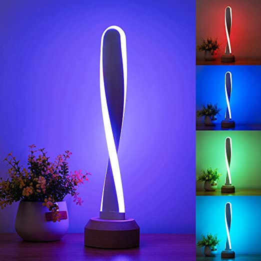 RGB Wood Table Lamp
