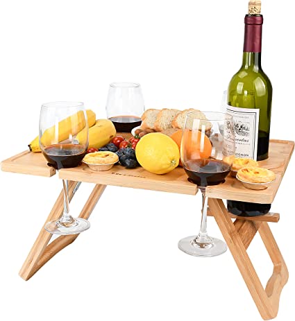 Tirrinia Bamboo Wine Picnic Table 