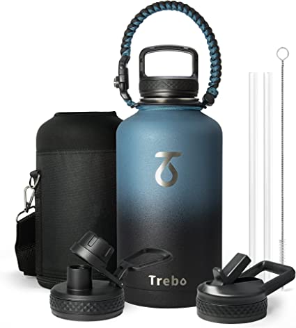 Trebo Water Bottle 64oz with Paracord Handle
