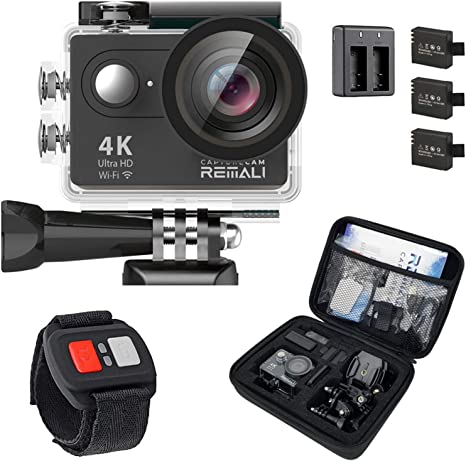  Waterproof Sports Action Camera Kit with Carrying Case