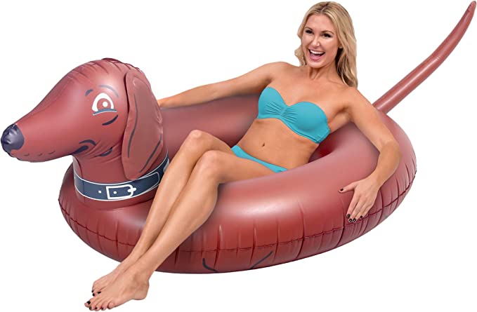 Wiener Dog Party Tube Inflatable Raft
