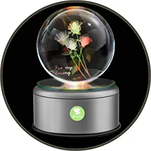 3D Rose Crystal Music Ball