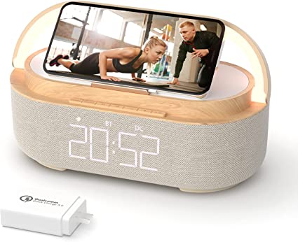 Bluetooth Speaker with Digital Alarm Clock
