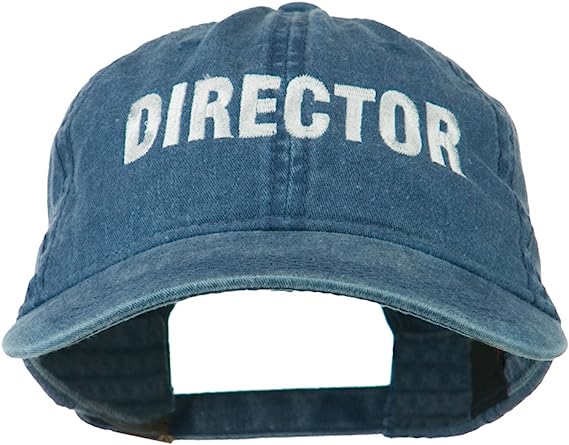 Director Embroidered Washed Cotton Cap