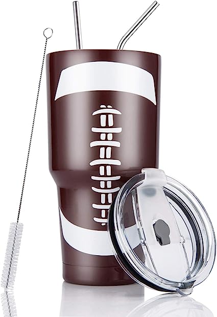 Football Stainless Steel Tumbler 
