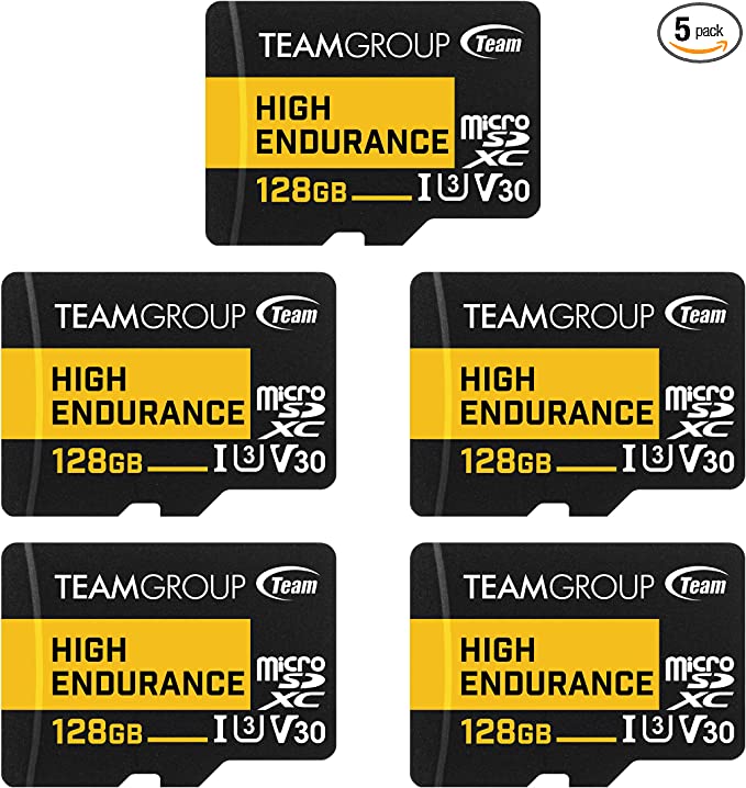 Pack of 5 Micro SDXC UHS-I U3 V30 Card 