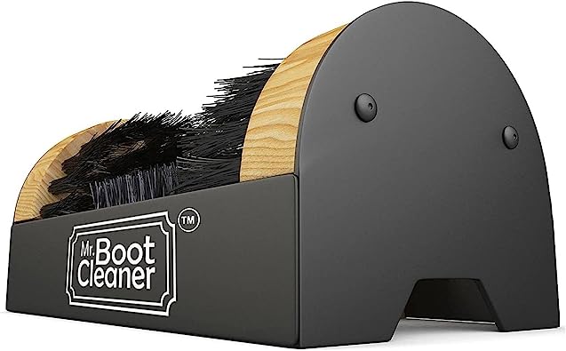 Plastic Boot Brush Cleaner Floor Mount Scraper
