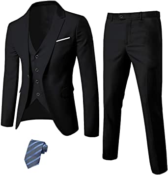 Men's 3 Piece Slim Fit Suit Set