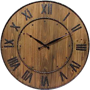 Wooden Barrel Wall Clock